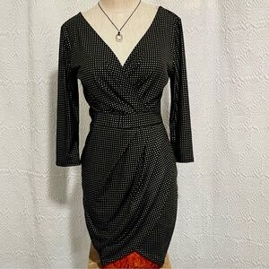 Black Elegant Dress with Gold